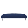 Serta Carson Tufted Sleeper Sofa in Navy Blue Fabric Upholstery