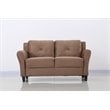 LifeStyle Solutions Transitional 2 Piece Sofa and Loveseat Set in Brown Beige