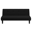 Serta Laurel Tufted Convertible Sleeper in Black Fabric Upholstery