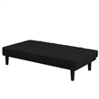 Serta Laurel Tufted Convertible Sleeper in Black Fabric Upholstery