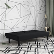Serta Laurel Tufted Convertible Sleeper in Black Fabric Upholstery