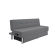 Serta Wilton Dream Convertible Sofa Sleeper in Charcoal Fabric Upholstery