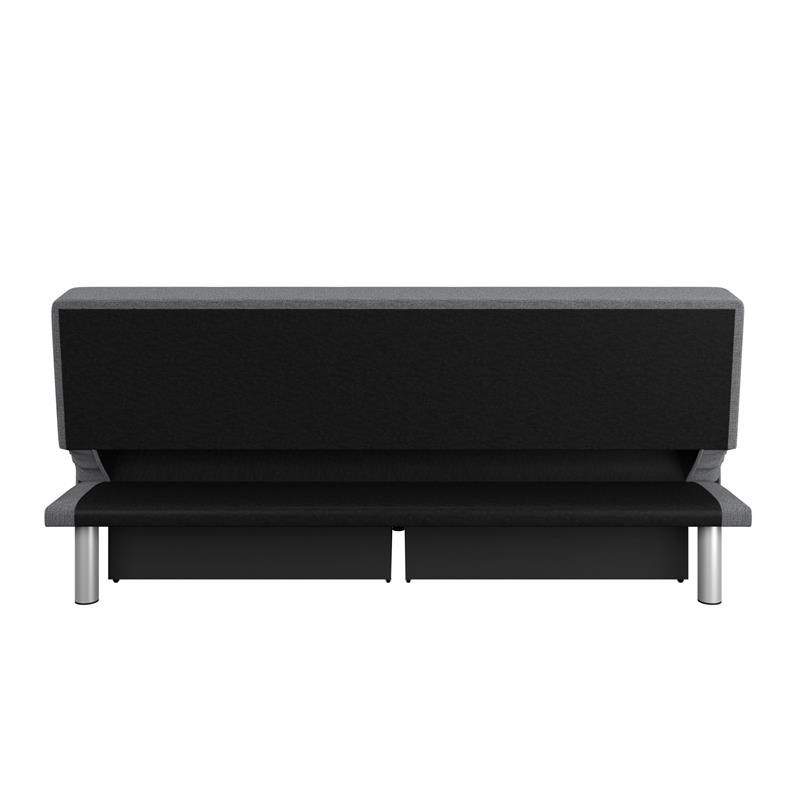Serta Wilton Dream Convertible Sofa Sleeper in Charcoal Fabric Upholstery