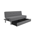 Serta Wilton Dream Convertible Sofa Sleeper in Charcoal Fabric Upholstery