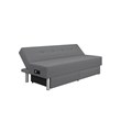 Serta Wilton Dream Convertible Sofa Sleeper in Charcoal Fabric Upholstery