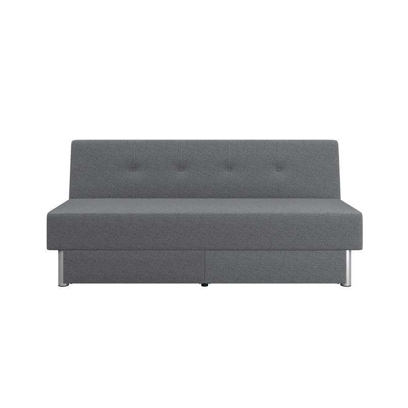 Serta Wilton Dream Convertible Sofa Sleeper in Charcoal Fabric Upholstery