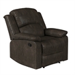 Relax A Lounger Dorian Recliner in Dark Brown Faux Leather Upholstery