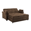 Serta Hanson Convertible Sleeper Sofa in Brown Fabric Upholstery