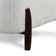 Lifestyle Solutions Victor Accent Chair in Cream Fabric and Brown Legs