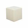 Lifestyle Solutions Vienna Ottoman in White Fabric Upholstery