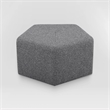 Lifestyle Solutions Gardner Ottoman in Gray Fabric Upholstery
