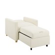 Serta Chandler Convertible Chair in Ivory Fabric Upholstery