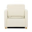 Serta Chandler Convertible Chair in Ivory Fabric Upholstery