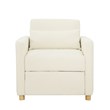 Serta Chandler Convertible Chair in Ivory Fabric Upholstery