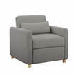 Serta Chandler Convertible Chair in Gray Fabric Upholstery
