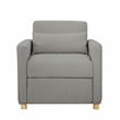Serta Chandler Convertible Chair in Gray Fabric Upholstery