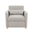 Serta Chandler Convertible Chair in Light Gray Fabric Upholstery