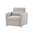 Serta Chandler Convertible Chair in Light Gray Fabric Upholstery