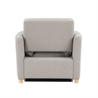 Serta Chandler Convertible Chair in Light Gray Fabric Upholstery