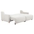 Serta Grayson Convertible Sofa in Cream Fabric Upholstery