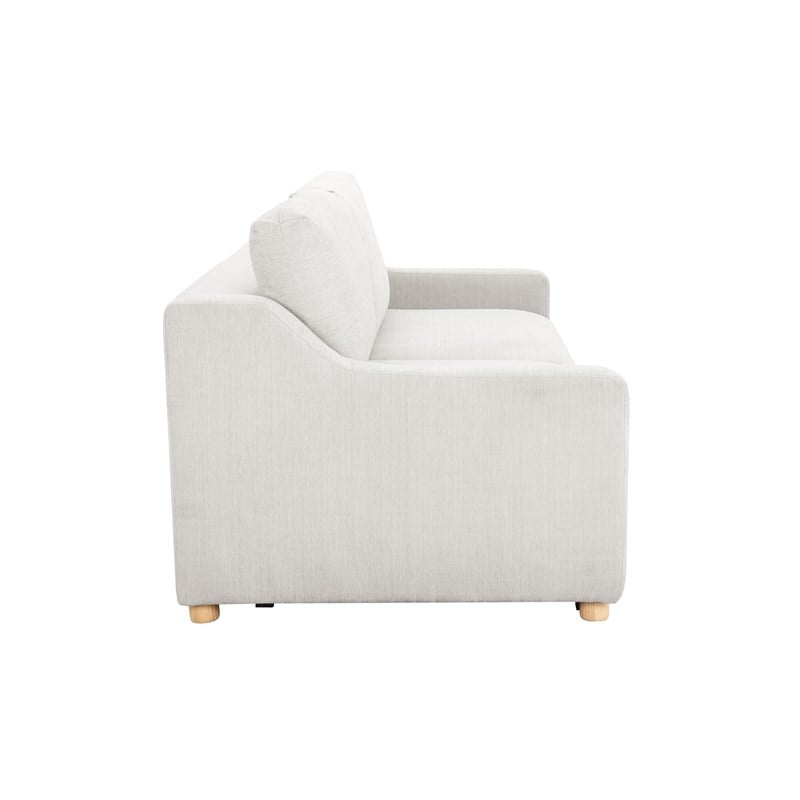 Serta Grayson Convertible Sofa in Cream Fabric Upholstery