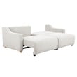 Serta Grayson Convertible Sofa in Cream Fabric Upholstery