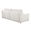 Serta Grayson Convertible Sofa in Cream Fabric Upholstery