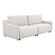 Serta Grayson Convertible Sofa in Cream Fabric Upholstery