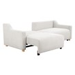 Serta Grayson Convertible Sofa in Cream Fabric Upholstery