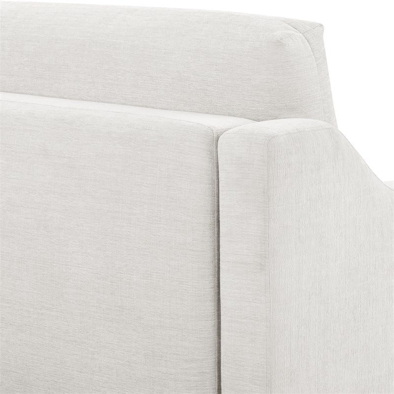 Serta Grayson Convertible Sofa in Cream Fabric Upholstery