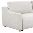 Serta Grayson Convertible Sofa in Cream Fabric Upholstery