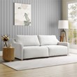 Serta Grayson Convertible Sofa in Cream Fabric Upholstery