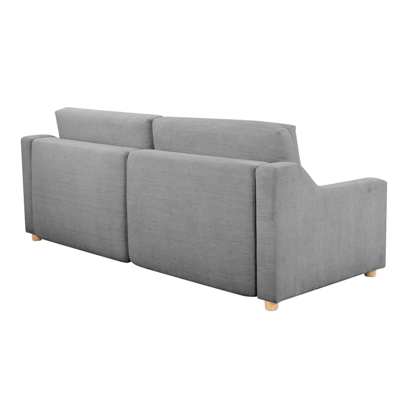 Serta Grayson Convertible Sofa in Gray Fabric Upholstery