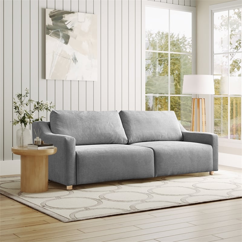 Serta Grayson Convertible Sofa in Gray Fabric Upholstery