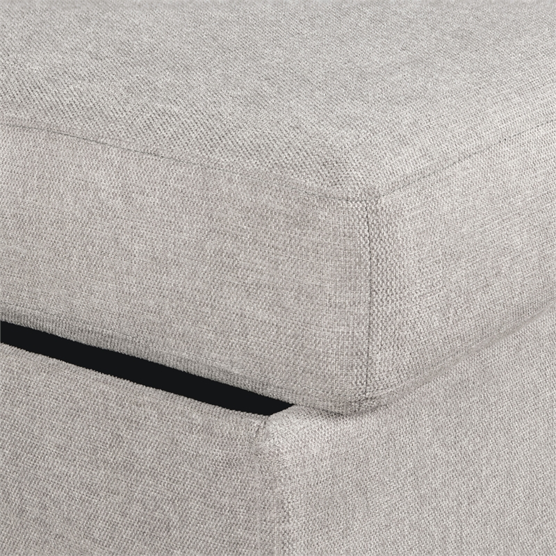 Serta Hathaway Convertible Sofa in Linen Beige Fabric Upholstery