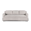 Serta Hathaway Convertible Sofa in Linen Beige Fabric Upholstery