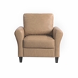 Lifestyle Solutions Mavrick Arm Chair in Light Brown Faux Leather