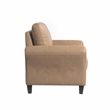 Lifestyle Solutions Mavrick Arm Chair in Light Brown Faux Leather