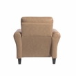 Lifestyle Solutions Mavrick Arm Chair in Light Brown Faux Leather