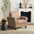 Lifestyle Solutions Mavrick Arm Chair in Light Brown Faux Leather