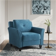 Lifestyle Solutions Harvard Arm Chair in Blue Fabric Upholstery