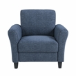 Lifestyle Solutions Mavrick Arm Chair in Blue Fabric Upholstery
