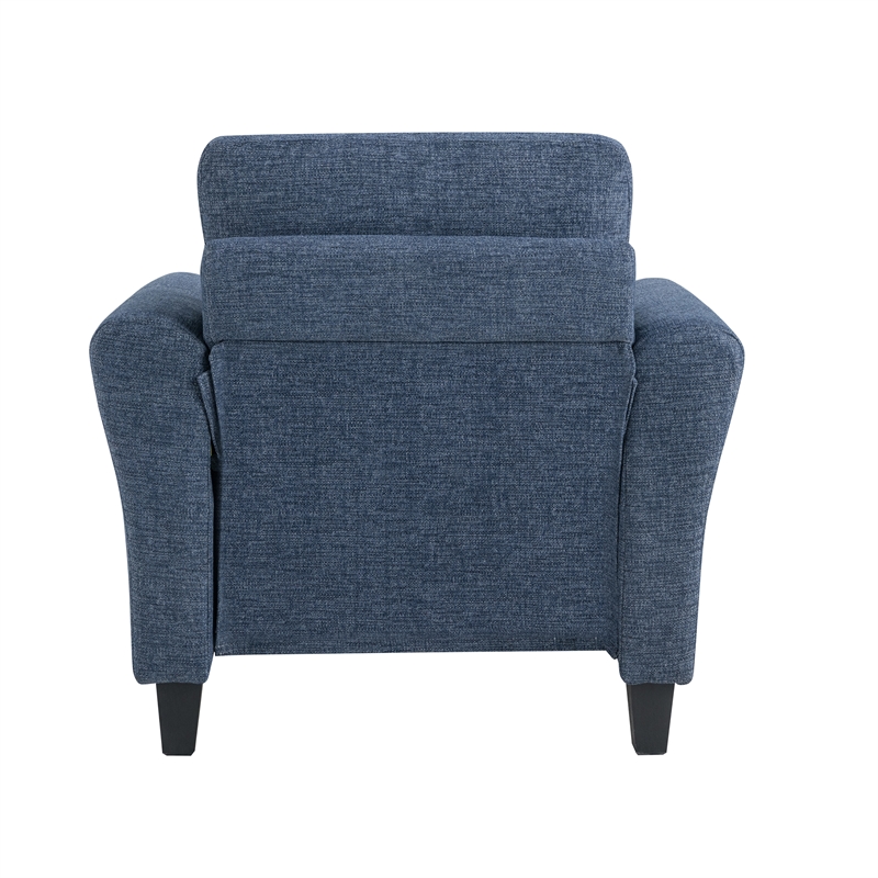 Lifestyle Solutions Mavrick Arm Chair in Blue Fabric Upholstery