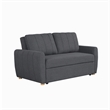 Serta Garnet Convertible Loveseat in Charcoal Fabric Upholstery