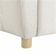 Serta Garnet Convertible Loveseat in Ivory Fabric Upholstery