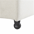 Serta Garnet Convertible Loveseat in Ivory Fabric Upholstery