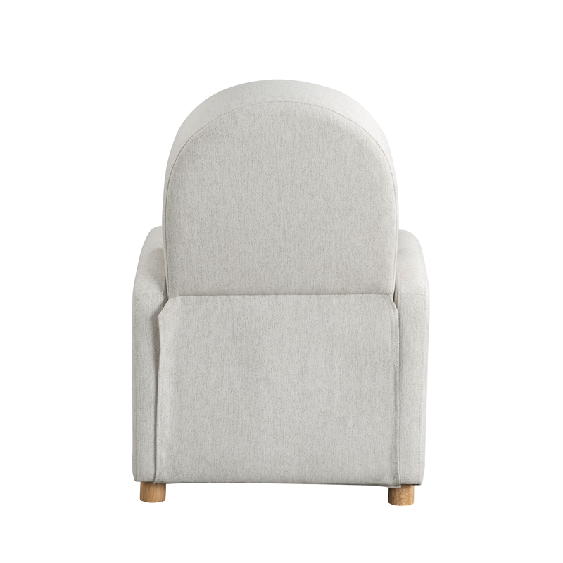 LifeStyle Solutions Relax Lounger Lacey Pushback Recliner Cream Polyester Fabric
