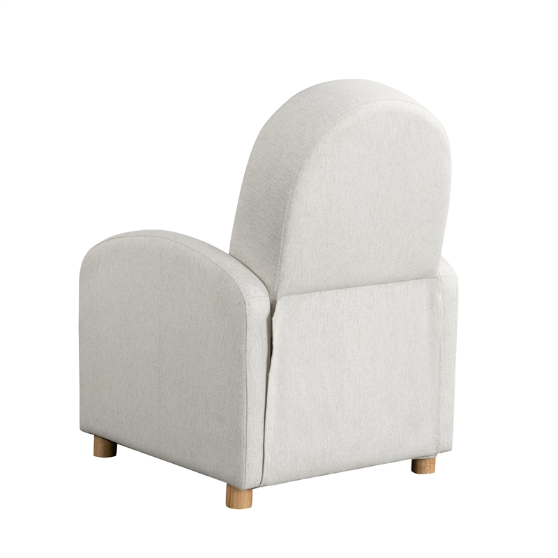 LifeStyle Solutions Relax Lounger Lacey Pushback Recliner Cream Polyester Fabric