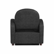 Serta Tracy Convertible Chair in Black Chenille Fabric Upholstery
