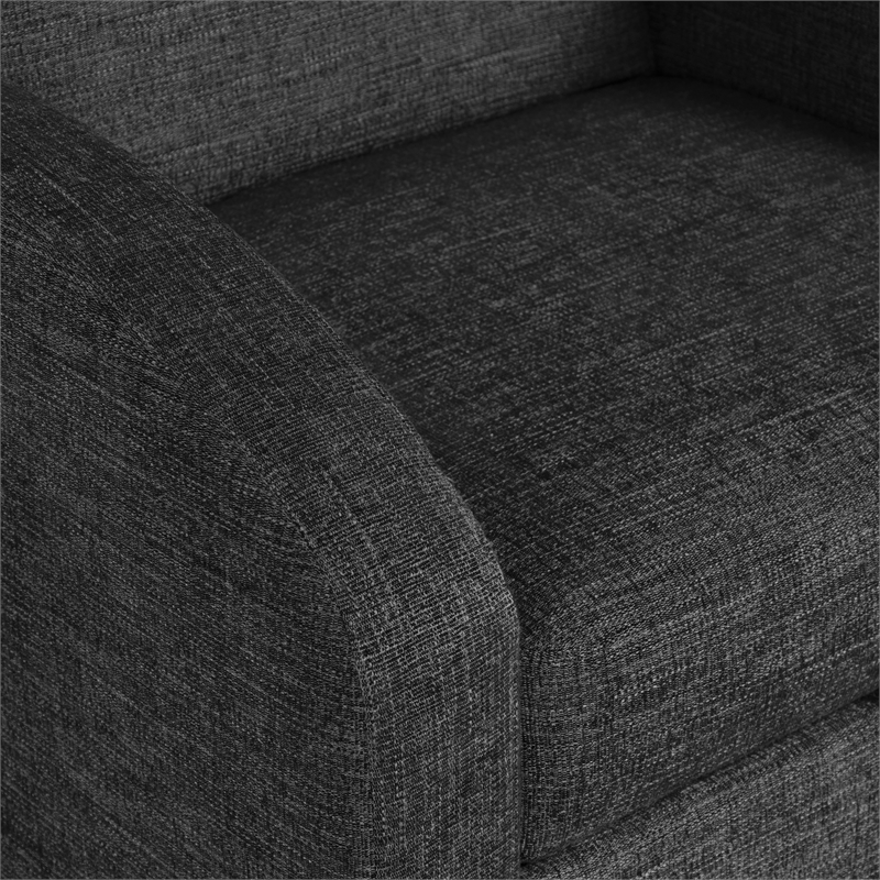 Serta Tracy Convertible Chair in Black Chenille Fabric Upholstery
